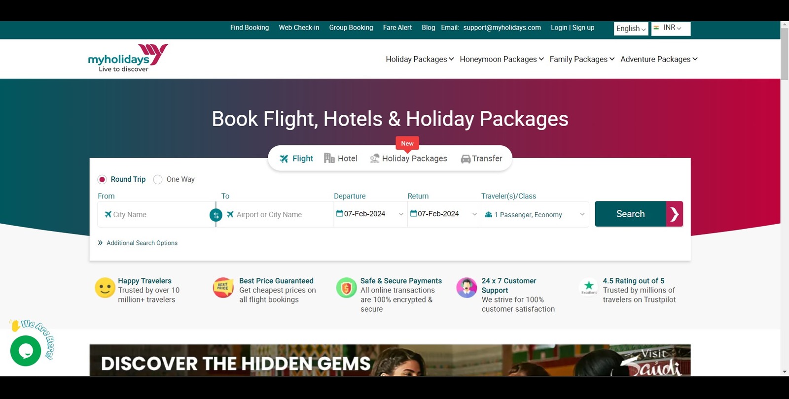 MyHolidays website preview image